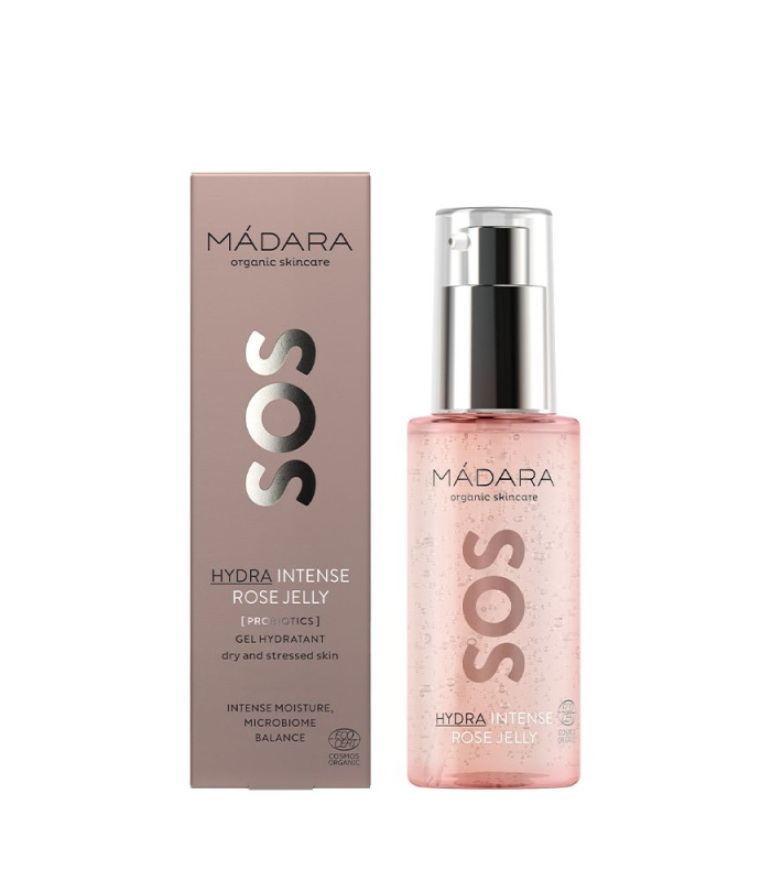 MÁDARA SOS Hydra Intense hydratační gel s růžovou vodou 75 ml