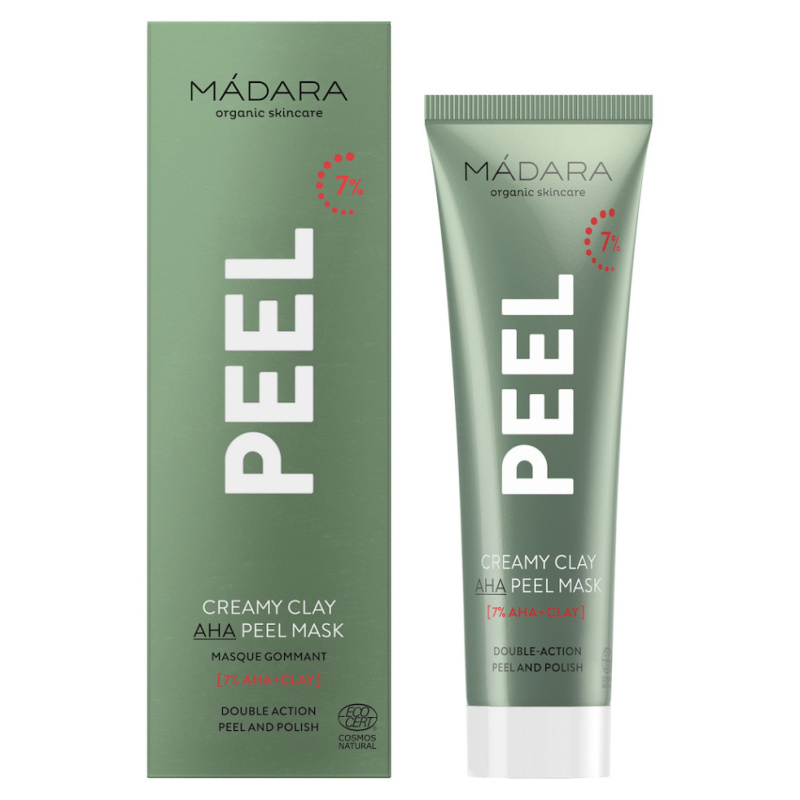 Mádara Krémová jílová peelingová maska s AHA kyselinami, PEEL, 60 ml