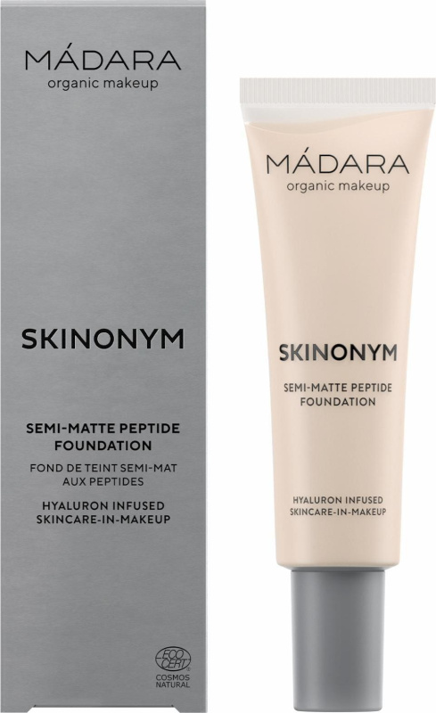 Mádara Polomatný Make-up s peptidy SKINONYM, Porcelain, 30 ml