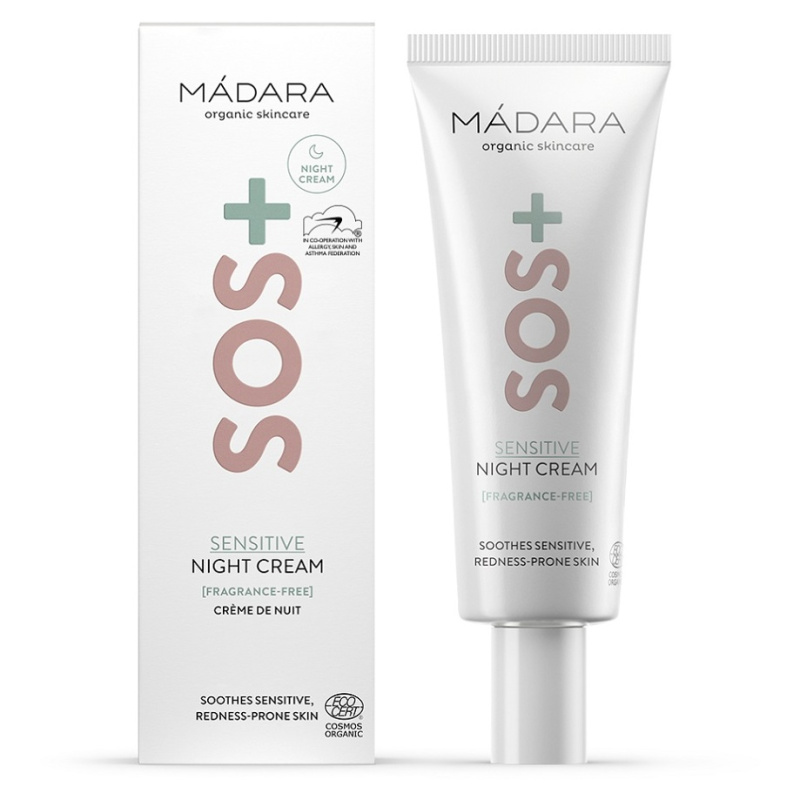 MÁDARA SOS+ Sensitive noční krém pro citlivou pleť 70 ml