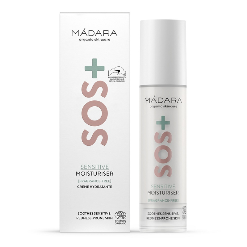 MÁDARA SOS+ Sensitive hydratační krém pro citlivou pleť 50 ml