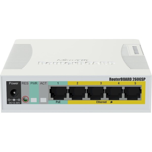 Mikrotik CSS106-1G-4P-1S Bílá