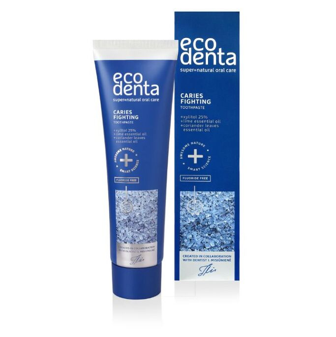 Ecodenta Expert Caries Fighting zubní pasta bez fluoridu proti zubnímu kazu 100 ml