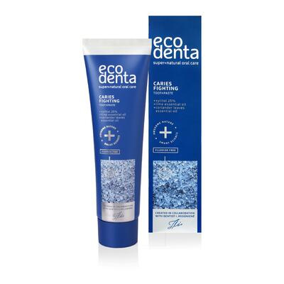 Ecodenta Expert Caries Fighting zubní pasta bez fluoridu proti zubnímu kazu 100 ml