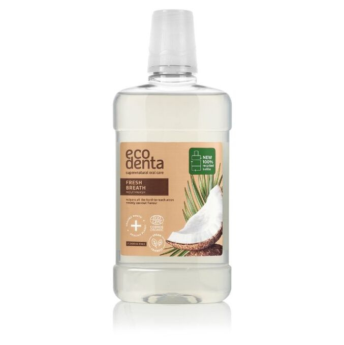 Ecodenta Cosmos Organic Minty Coconut ústní voda příchuť Coconut, Aloe Vera, Pepermint 500 ml