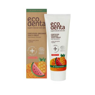 Ecodenta Organic Kids Certified Organic Juicy Fruit dětská zubní pasta 75 ml