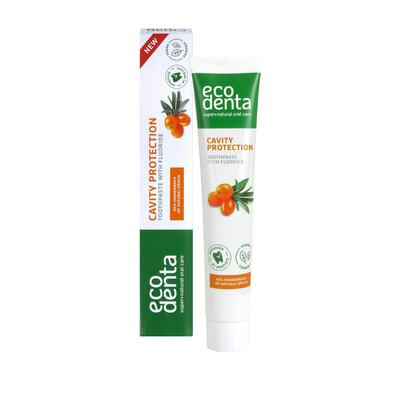 Ecodenta Cavity Protection osvěžující zubní pasta proti zubnímu kameni s rakytníkem 75 ml