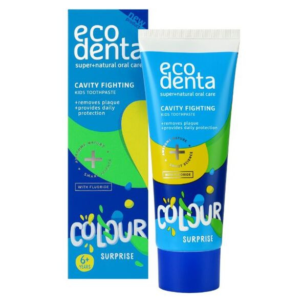 Ecodenta Colour Surprise zubní pasta pro děti proti zubnímu kazu 75 ml