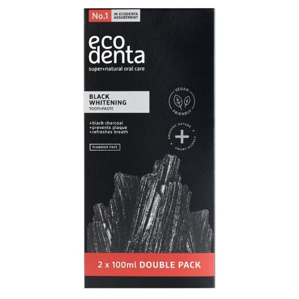 ECODENTA Černá zubní pasta na bělení zubů 2 x 100 ml
