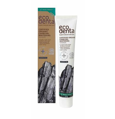Ecodenta Certified Organic Charcoal whitening bělicí zubní pasta s aktivním uhlím 75 ml