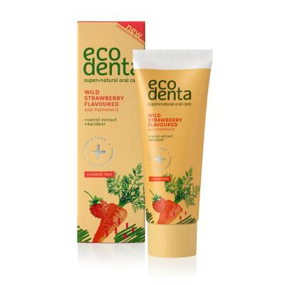 Ecodenta Green Wild Strawberry Flavoured zubní pasta pro děti bez fluoridu 75 ml