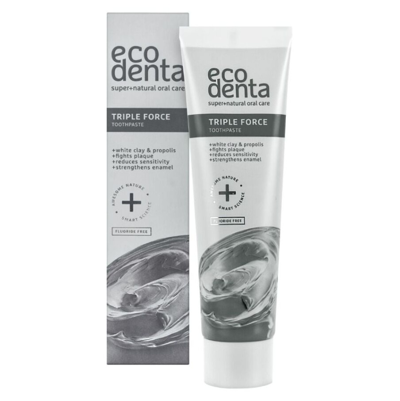 Ecodenta Expert Triple Force zubní pasta bez fluoridu s trojitým účinkem 100 ml
