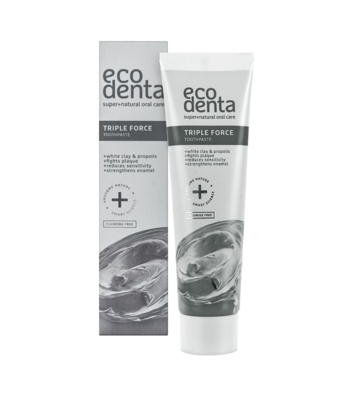 Ecodenta Expert Triple Force zubní pasta bez fluoridu s trojitým účinkem 100 ml