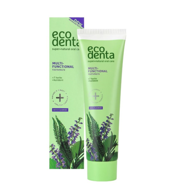 Ecodenta Green Multifunctional zubní pasta s fluoridem pro kompletní ochranu zubů 100 ml