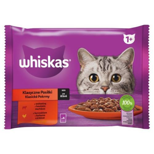 Whiskas Kapsička pro kočky Klasický výběr se zeleninou ve šťávě 4 x 85 g