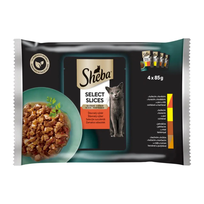 Sheba kapsa Šťavnatý výběr ve šťávě 4x85g 4x85g