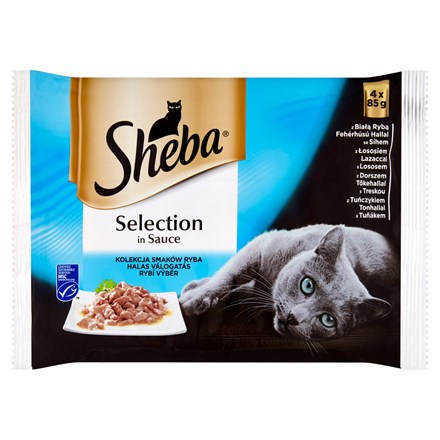 Sheba Select Slices kapsičky pro kočky – rybí výběr ve šťávě 4×85g