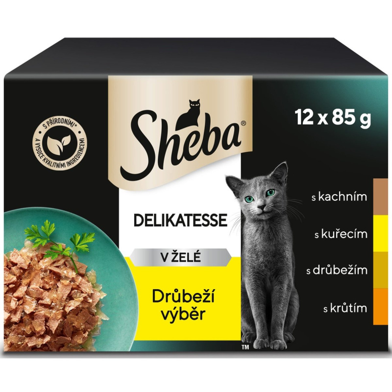 Sheba Delikatesse Drůbeží Výběr v Želé - 12x85g