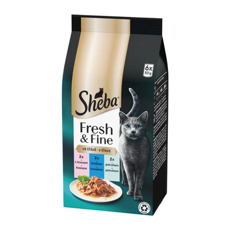 Sheba Fresh & Fine kapsičky rybí výběr v omáčce (6×50 g)