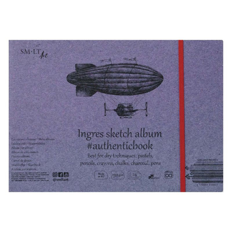 Skicák Ingres sketch album (130g/m2, 24listů) 24,5x17,6cm