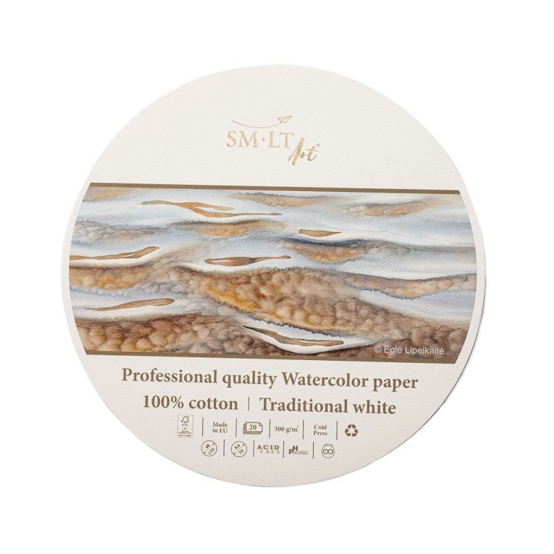 Skicák Watercolor pad (300g/m2, 20 listů) průměr 16cm