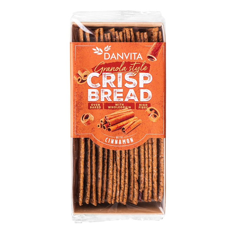 Danvita Křehké pšeničné granola plátky se skořicí
