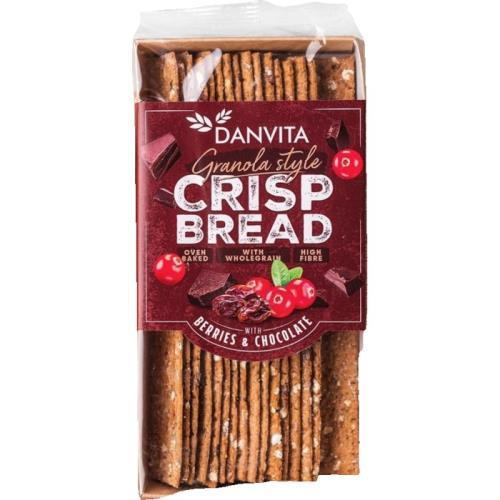 Danvita Křehké pšeničné granola plátky s ovocem a čokoládou
