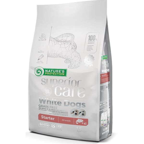 Nature’s Protection Superior Care Dog Dry White Dogs Starter Grain Free Salmon 1,5 kg