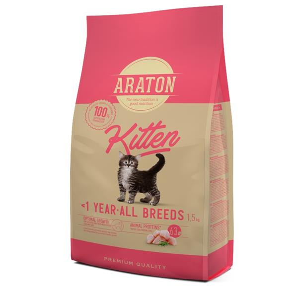 Araton Cat Dry Kitten Poultry 1,5 kg