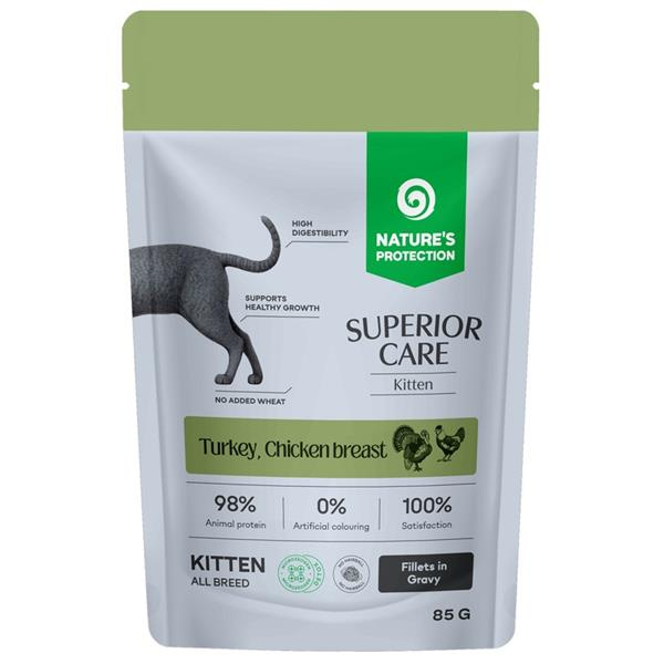 Nature's Protection Superior Care Cat kapsička Kitten Turkey/Chicken 85 g