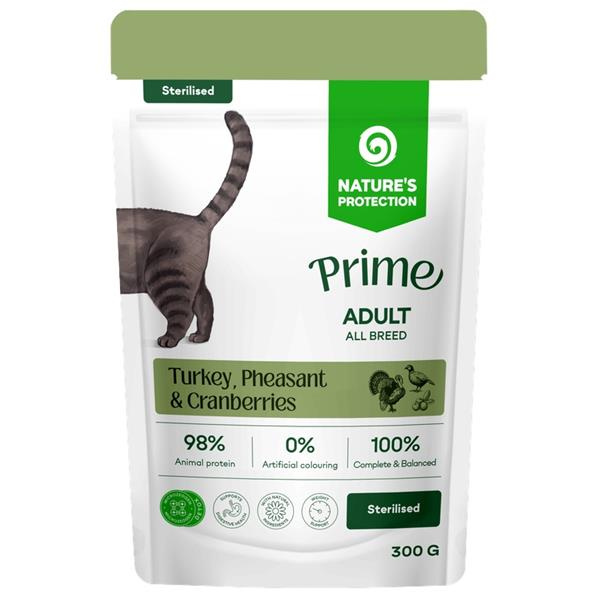 Nature's Protection Prime Cat kapsička Sterilised Turkey/Pheasant 300 g