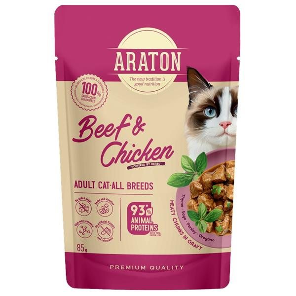 Araton Cat kaps. Adult Beef/Chicken  85g