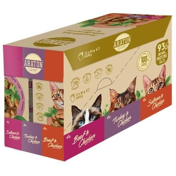 Araton Cat kapsička Adult Maxipack 12 x 85 g