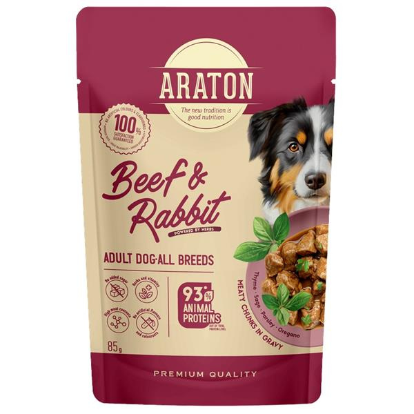 Araton Dog kaps. Adult Beef/Rabbit  85g
