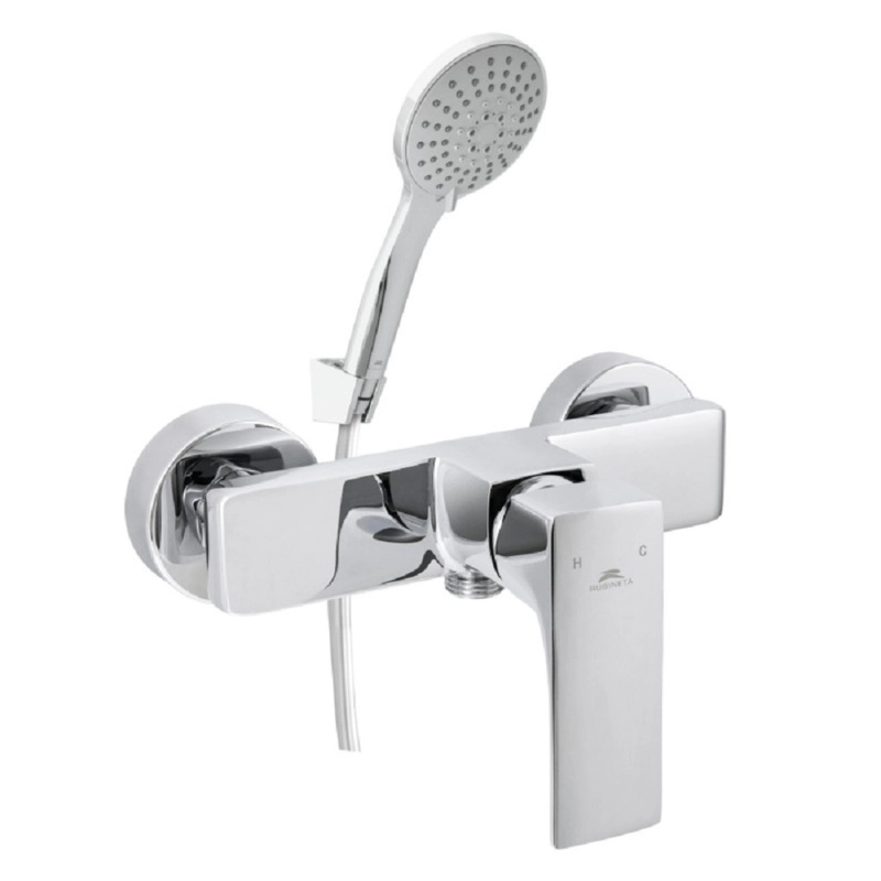Rubineta Sprchová baterie Modena-12/K nástěnná (s příslušenstvím), chrom