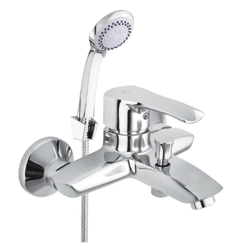 Rubineta Nástěnná vanová baterie Trento-10/K s příslušenstvím, 150 mm, chrom