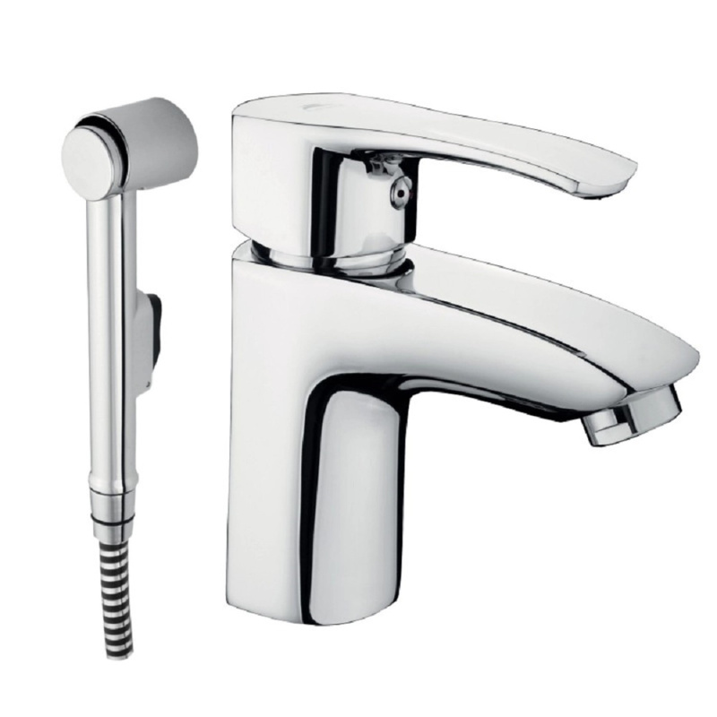 Rubineta Umyvadlová baterie Trento-17 stojánková s bidetovou sprškou, chrom