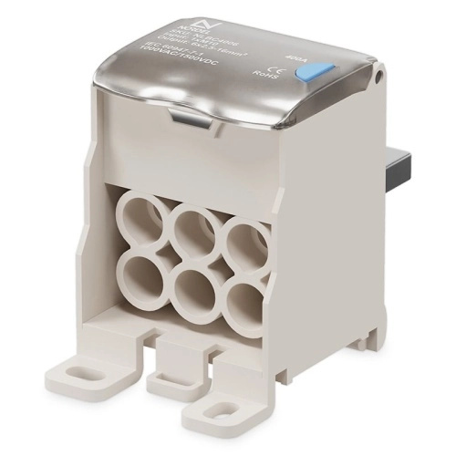 Svorka rozbočovací připojovací vstup M10 / výstup 6x16mm2 Al/Cu 400A NORDEL NLBC 4006