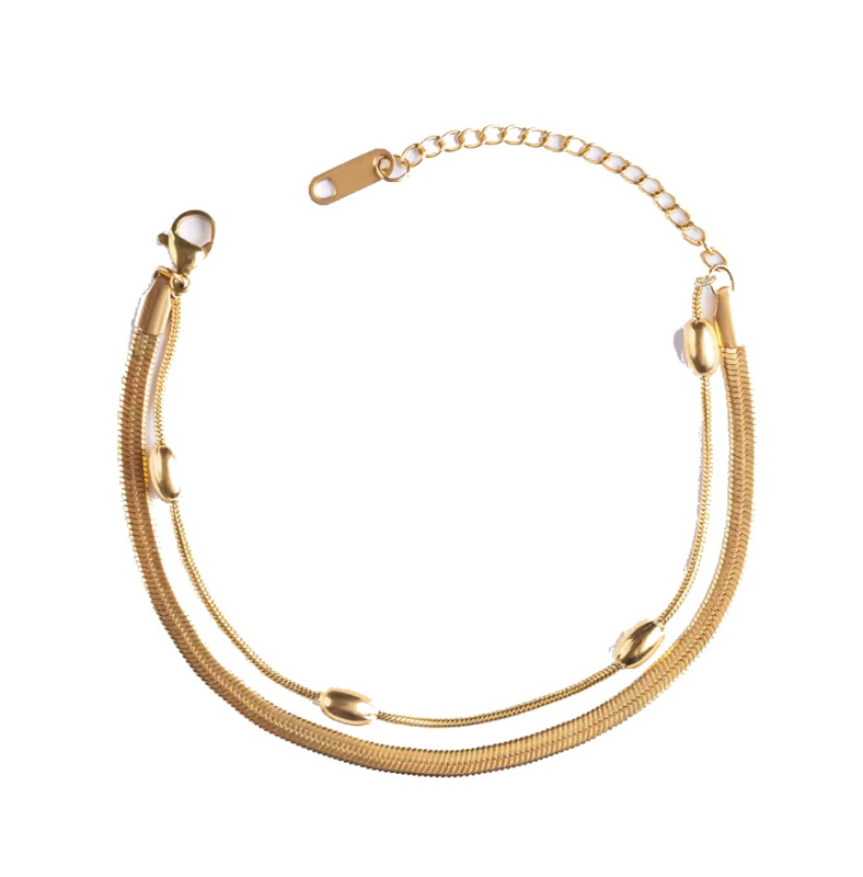 Emily Westwood Dvojitý pozlacený náramek z oceli Elysian EWB250173G