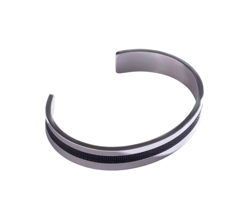 Marc Malone Pánský otevřený náramek z oceli MCGB5003SB