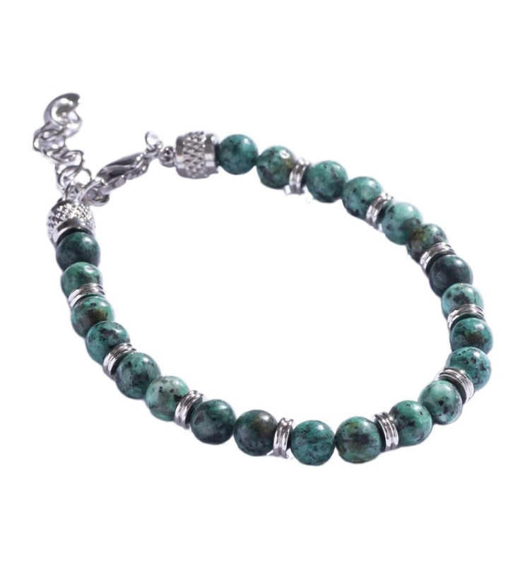 Marc Malone Pánský korálkový náramek s africkým jaspisem MCGB5015