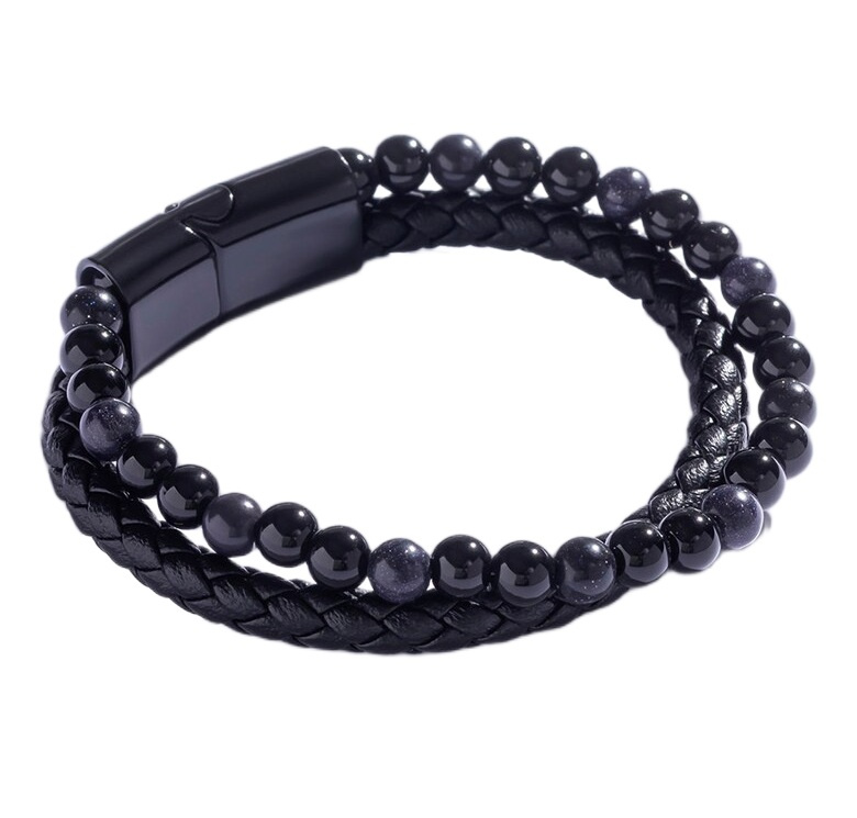 Marc Malone Stylový dvojitý náramek pro muže MCGB5034 21 cm