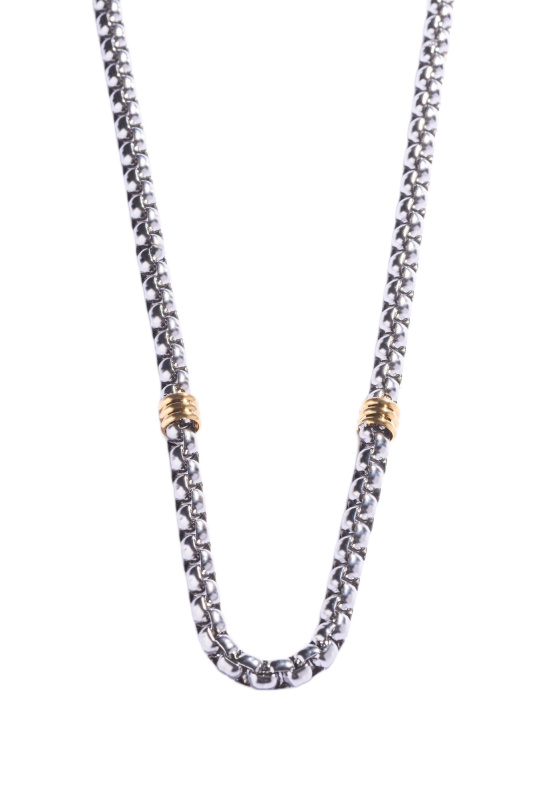 Marc Malone Výrazný pánský bicolor řetízek z oceli MCGN5071SG