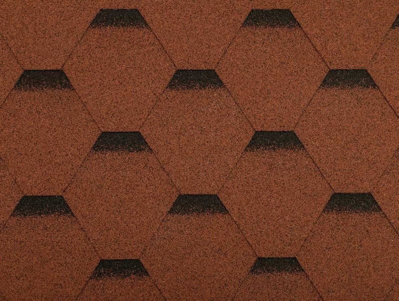 Gutta Asfaltový šindel Guttatec Hexagonal Barva: červená