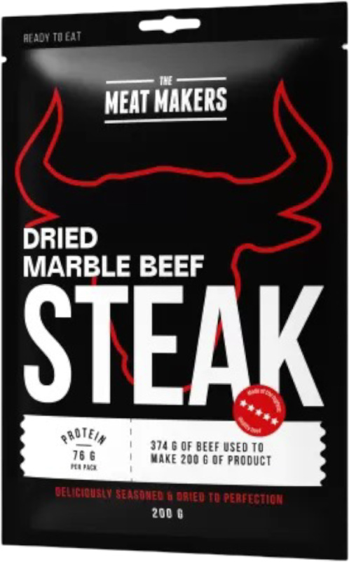 Meat Makers Jerky Meat Makers Beef Marble Steak 200g