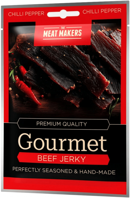 The Meat Makers Gourmet Beef Jerky Chilli Pepper 50g