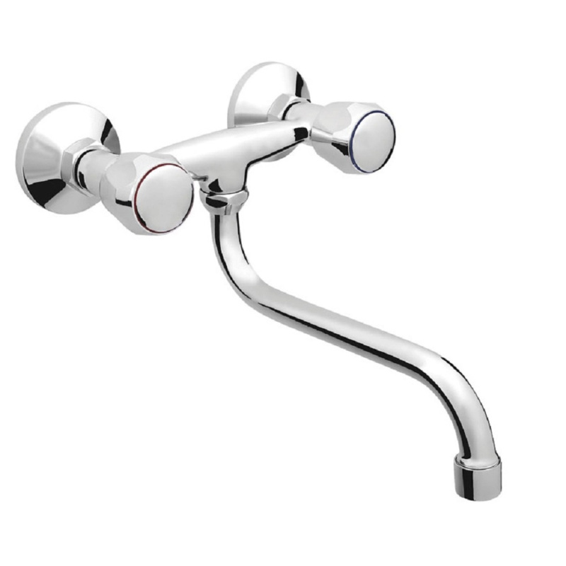 Rubineta Dřezová baterie R-4 Globo nástěnná, chrom