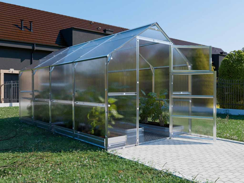 Zahradní skleník LEGI RUBARB 4 x 2,35 m, 4 mm MT23504B4
