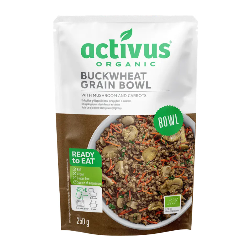 Activus BIO Grain Bowl s pohankou, houbami a mrkví 250 g