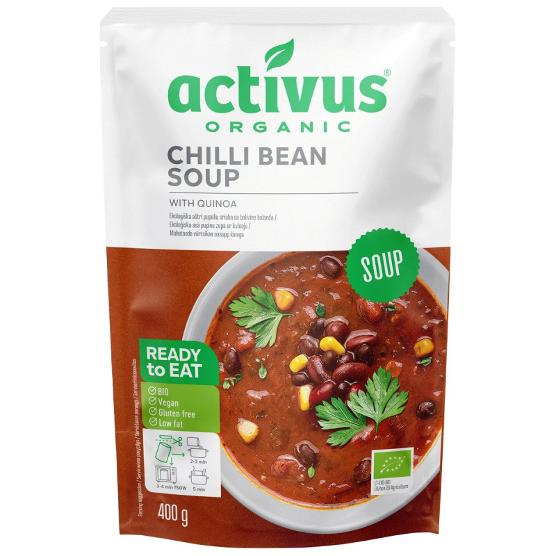 Activus BIO Chilli bean soup fazolová polévka s quinoou